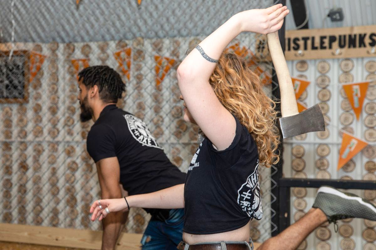 Urban Axe Throwing with a Beer for Two at Whistle Punks Manchester or Bristol