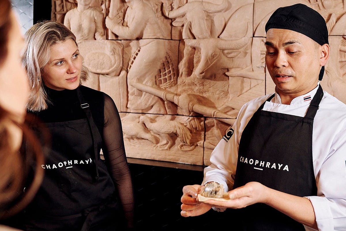 Thai Cooking Masterclass with a Welcome Drink for Two at Chaophraya