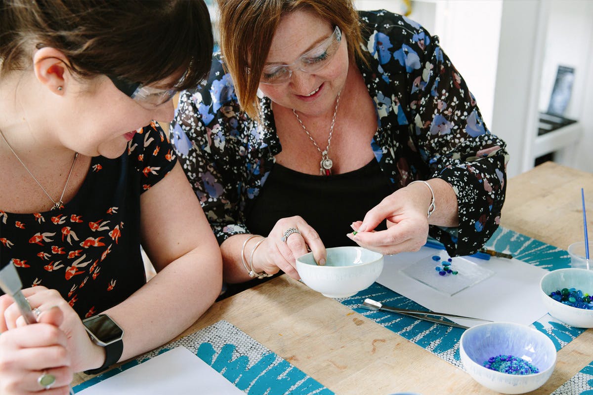 Create Your Own Personalised Fused Glass Masterpiece with Prosecco for Two
