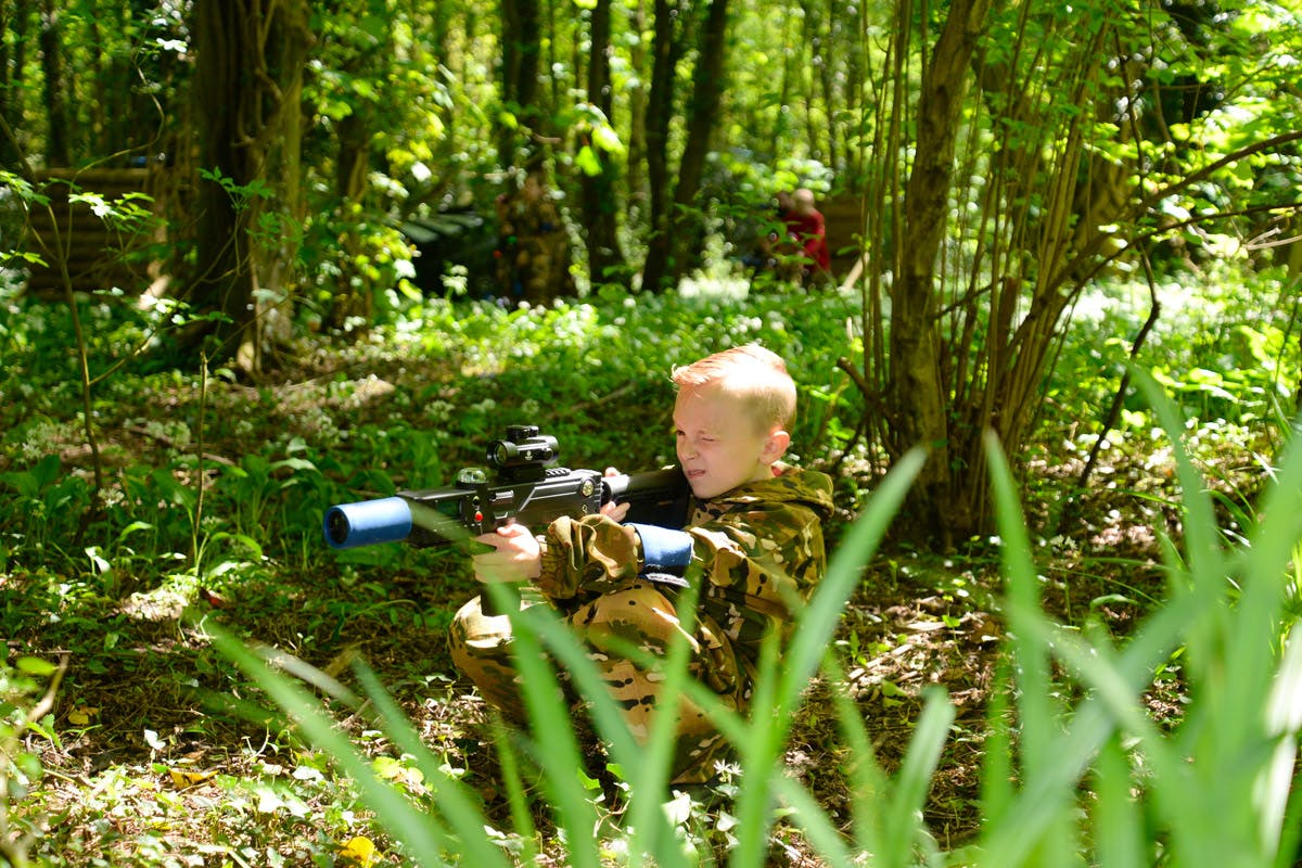 Forest Laser Tag Adventure with Pizza for Two