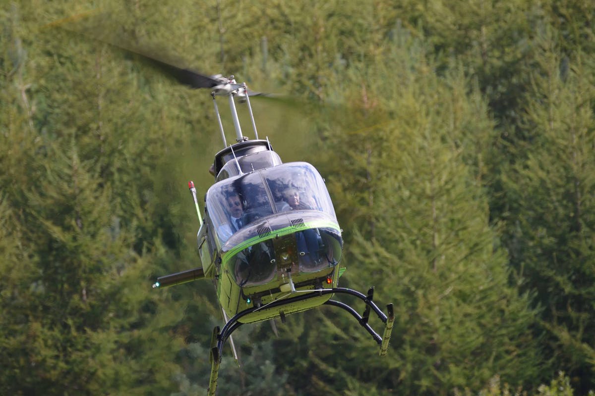 Helicopter Buzz Flight and Three Course Meal with Wine at Brasserie Blanc for Two