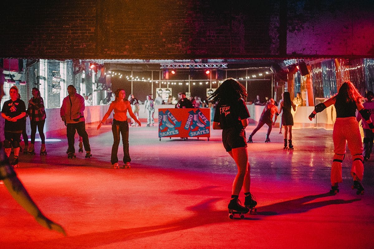 One Hour Roller Skate Disco with Drinks for Six at Escape To Freight Island