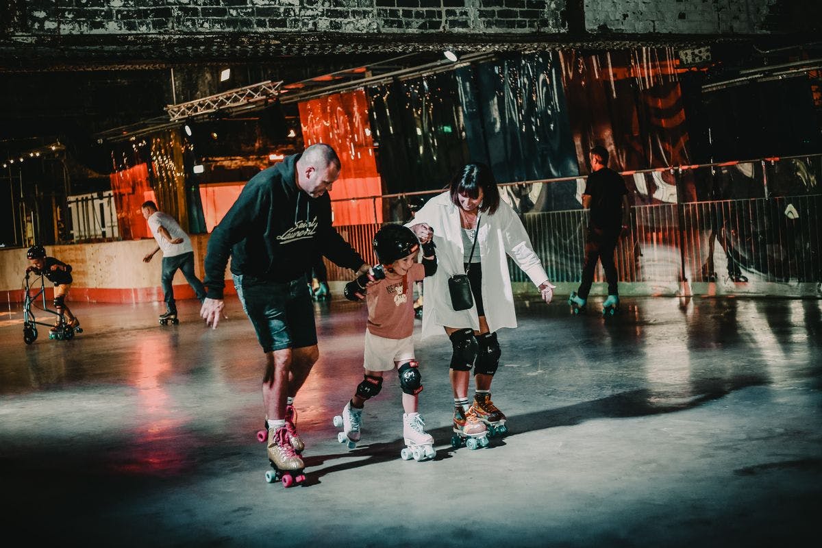 One Hour Roller Skate Disco with Drinks for a Family of Four at Escape To Freight Island