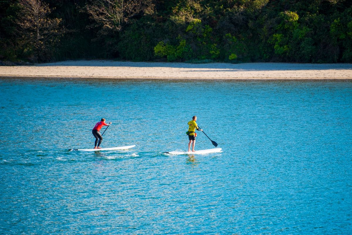 StandUp Paddleboard Lesson and Tour of Newquay Coastline for Two