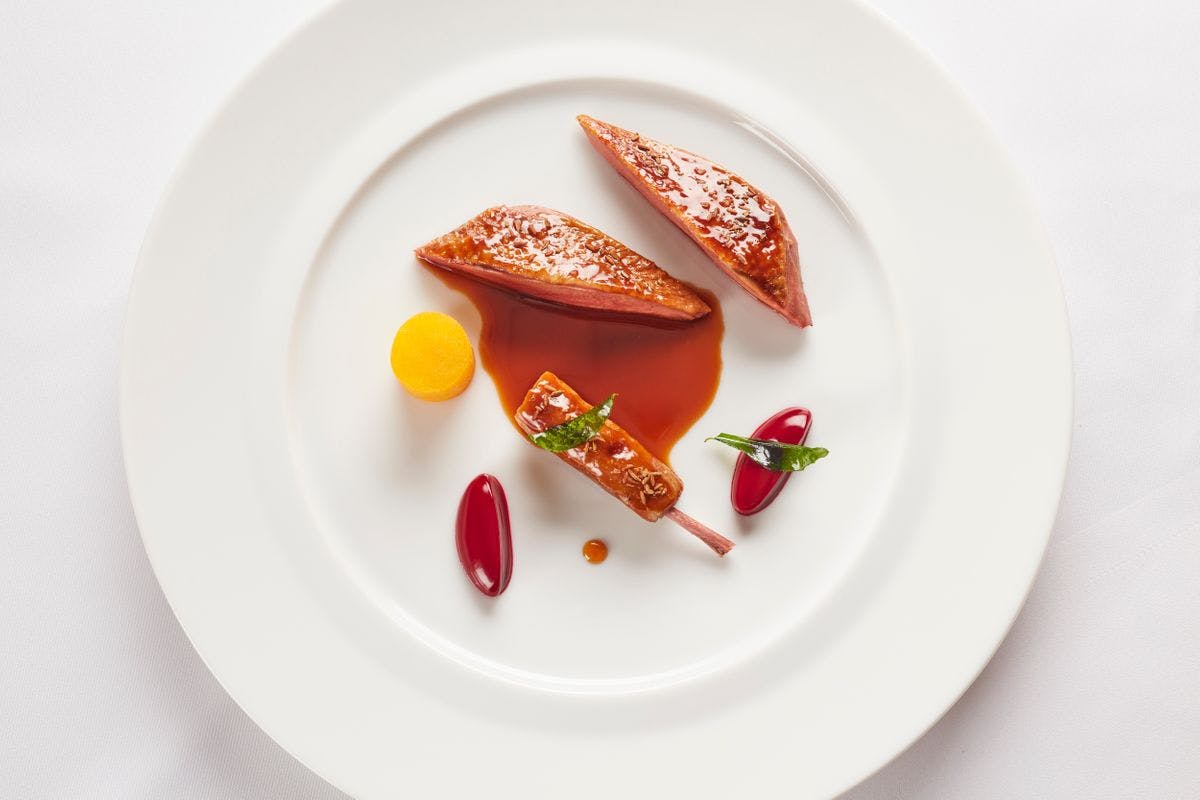 Six Course Dinner Tasting Menu with Champagne for Two at Ormer, Mayfair