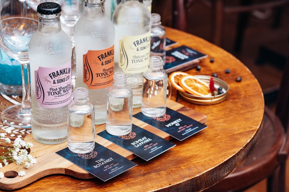 The Gin Vault Experience with Tastings and Sharing Board for Two at The London Gin Club