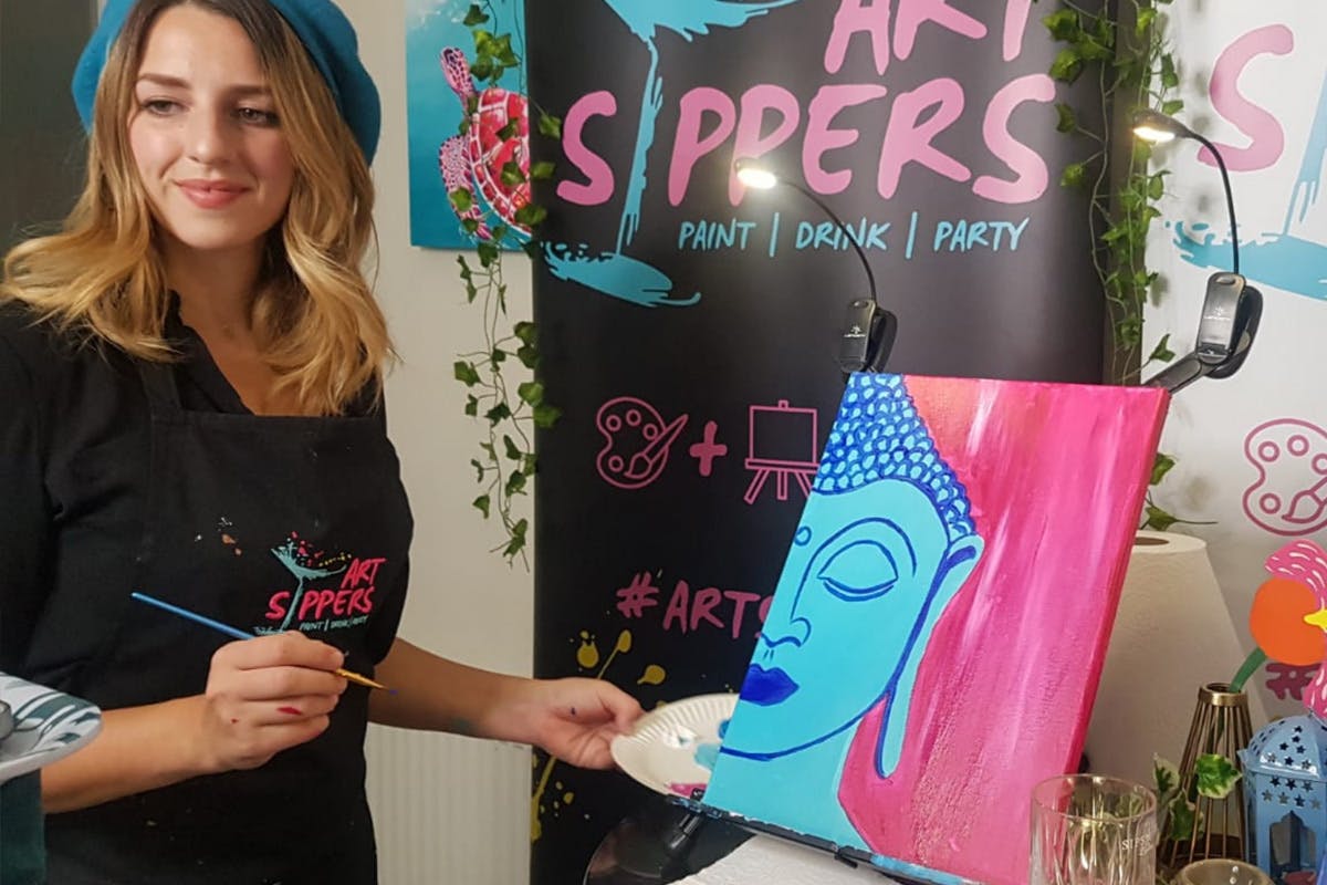 The Perfect Creative Night In - Live Virtual Art Experience and Drinks with Art Sippers