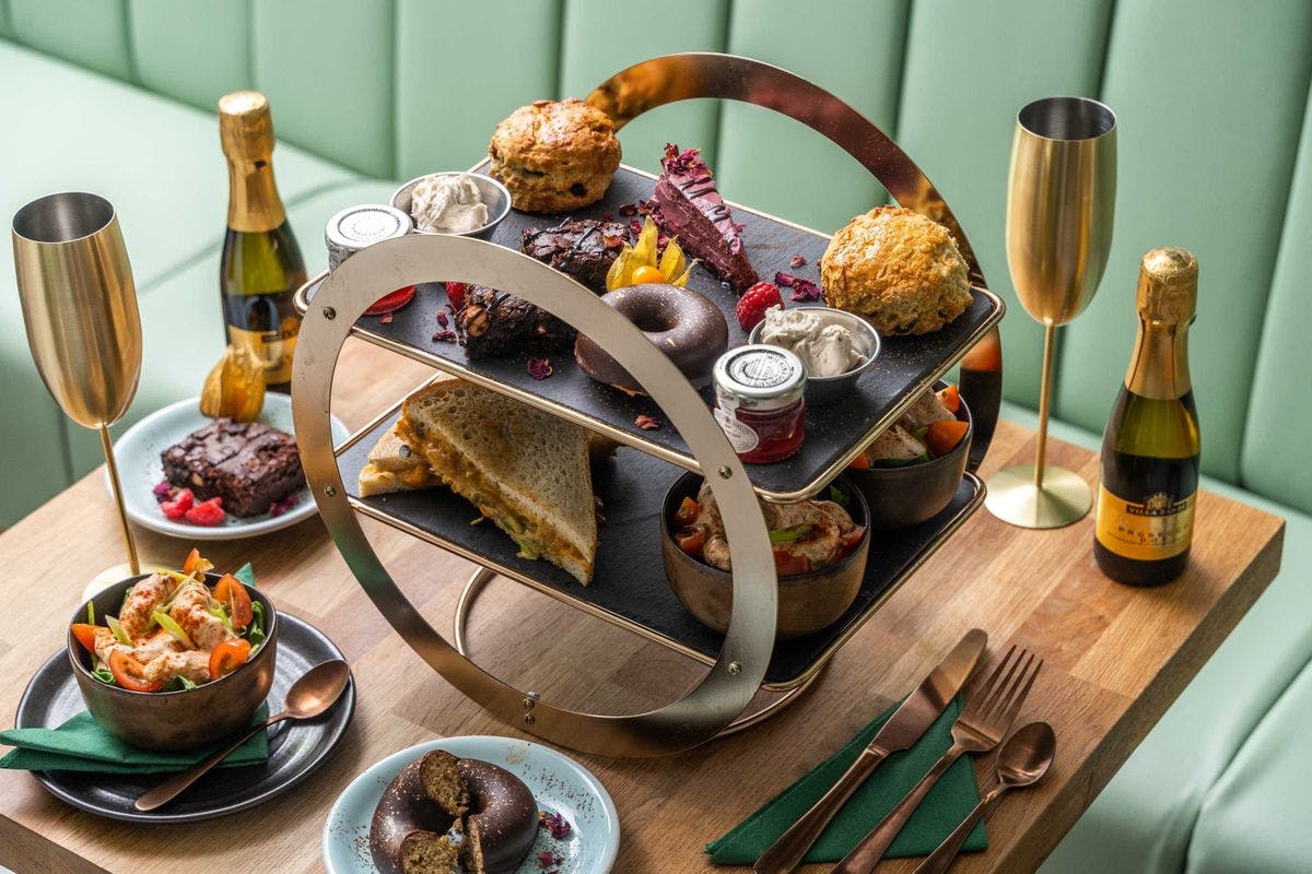 Vegan Afternoon Tea with Prosecco and Bottomless Tea and Coffee for Two at Eden Cafe