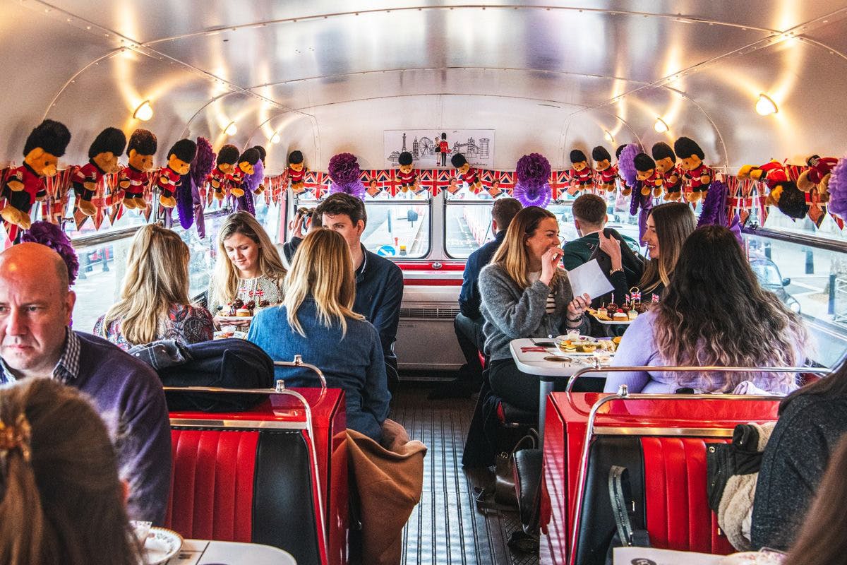 Visit to the London Eye and B Bakery Vintage Afternoon Tea Bus Tour and for Two
