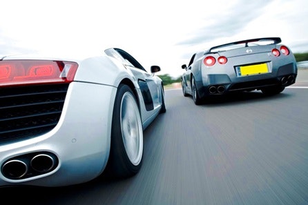 Blind Adapted Double Supercar Driving Blast with Photo