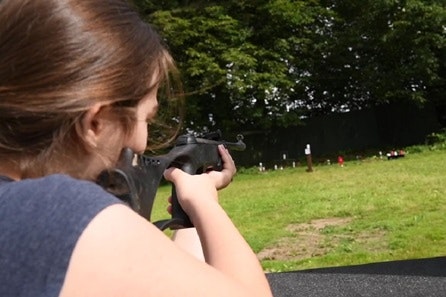 Air Rifle Shooting with Exploding Targets for Two