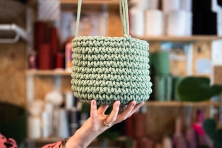 At Home Crochet Plant Pot Kit with Online Tutorial Videos