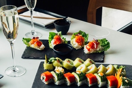 Bottomless Fizz with a Sushi & Asian Tapas Afternoon Tea for Two at inamo, London