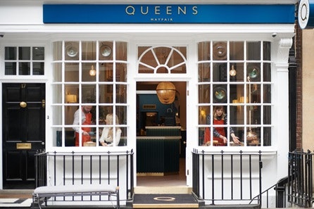 Cakes and a Glass of Laurent Perrier Champagne for Two at Queens of Mayfair