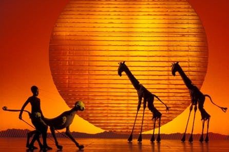 Disney's The Lion King Theatre Tickets with Two Course Meal and Wine for Two