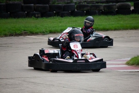 Family of Four Karting Experience with Lunch at Whilton Mill Outdoor Circuit