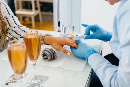 Hunky Dory Manicure with Pink Fizz for Two at London Grace