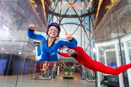 iFLY Indoor Skydiving and Two Course Meal with Wine at Brasserie Blanc for Two