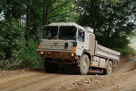 MAN SV 4x4 Army Truck Driving.