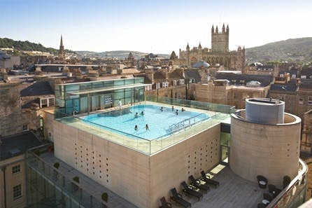 One Night Bath City Break with Prosecco Afternoon Tea at the 5* Roseate Villa and Entrance to the Thermae Bath Spa for Two