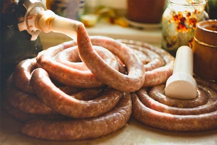 Sausage Making for Two at the Smart School of Cookery