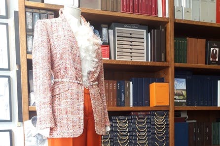 Semi-Bespoke Tailored Lady's Suit from Holland & Sherry Collection at London's Famous Savile Row