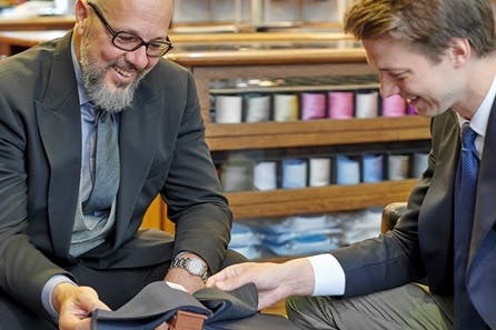 Tailored Gentleman's Suit with Premium Italian Cloth at London's Famous Savile Row