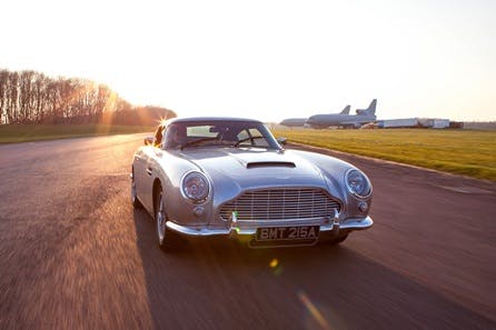 The Iconic Aston Martin DB5 Driving Blast