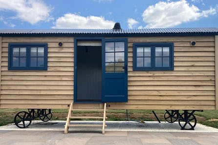 Three Night Weekday Luxury Shepherds Hut Stay for Two at New Lodge Farm, Rockingham Forest
