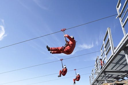 Titan Zip Line and Bounce Below Experience for Two at Zip World