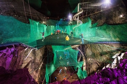 Titan Zip Line and Bounce Below Experience for Two at Zip World