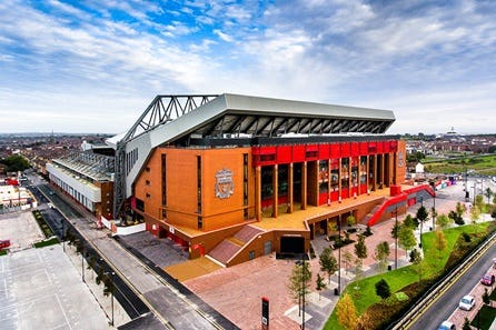 VIP Anfield Experience Day with Stadium Tour, Lunch and Meet a Legend for Two