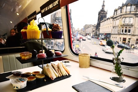 Visit to Edinburgh Castle and Vintage Bus Sparkling Afternoon Tea Tour for Two