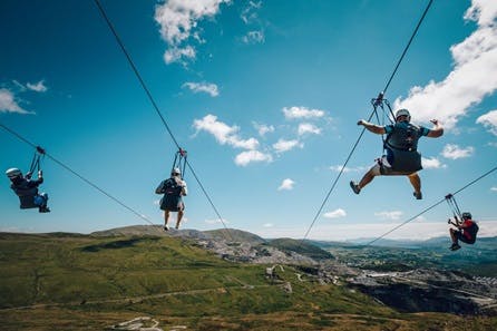 World's Fastest Seated Zip Line and Tower Coaster Experience for Two at Zip World
