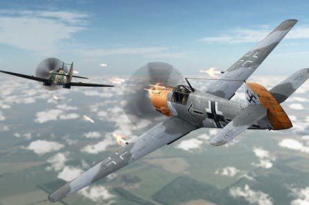 WWII Dogfight Simulator P51 Mustang vs Messerschmitt ME109 for Two