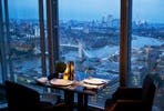 Three Course Dinner with a Cocktail for Two at the 5* Luxury Shangri-La Hotel, at The Shard