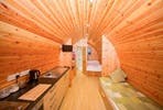 Two Night Somerset Escape in the Strawberry or Raspberry Glamping Pod at Wall Eden Farm